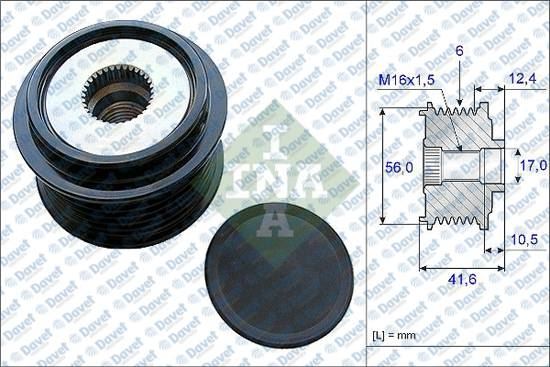 INA 535021010 Alternator Kasnagi Golf Vi-Vii-Viii T5-T6 Passat B8 T-Roc-Tiguan Superb Iii Octavia Iii Kodiaq I Karoq A3-A4-A5-A6 2.0tsi-2.0tfsi